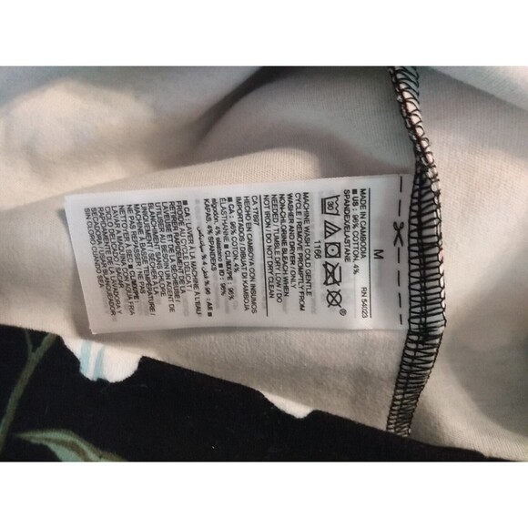 Old Navy Women Black Floral Print Bodycon‎ Dress Size M - Picture 5 of 5